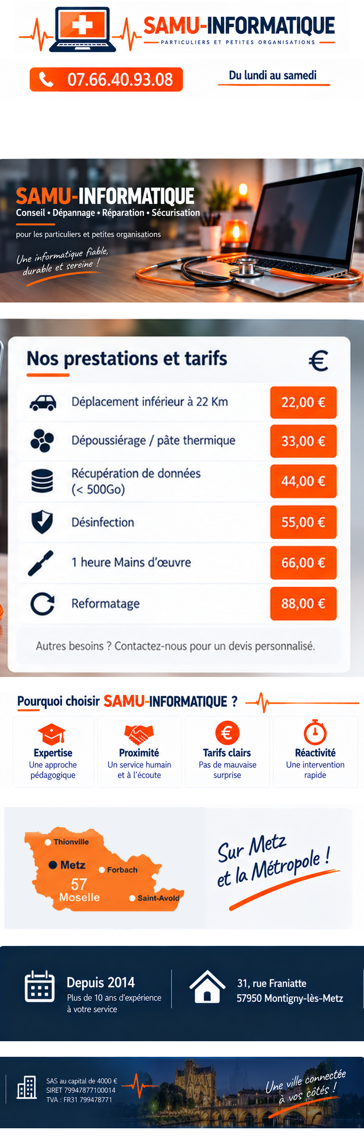 SAMU-INFORMATIQUE — page d'accueil responsive.